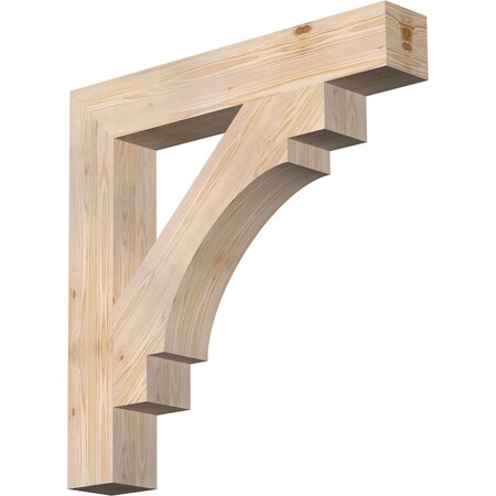 Ekena Millwork Merced Block Smooth Bracket, Douglas Fir, 5 1/2"W x 36"D x 36"H BKT06X36X36MRC05SDF